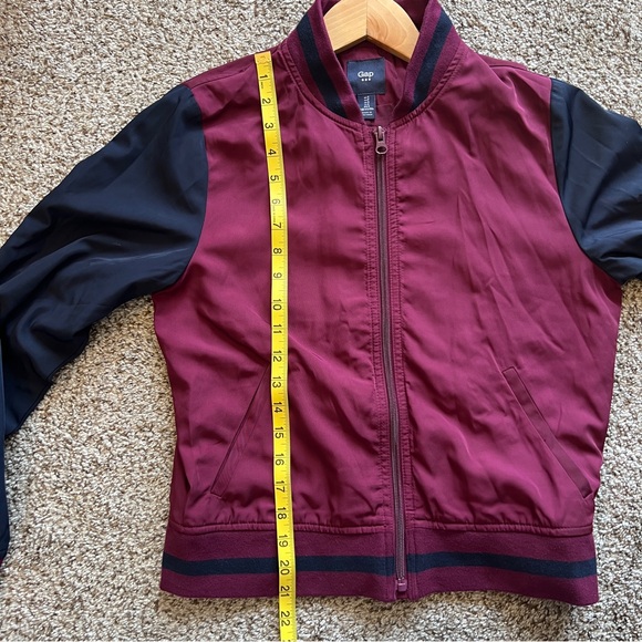 GAP burgundy and navy zip up varsity style jacket - Picture 8 of 10